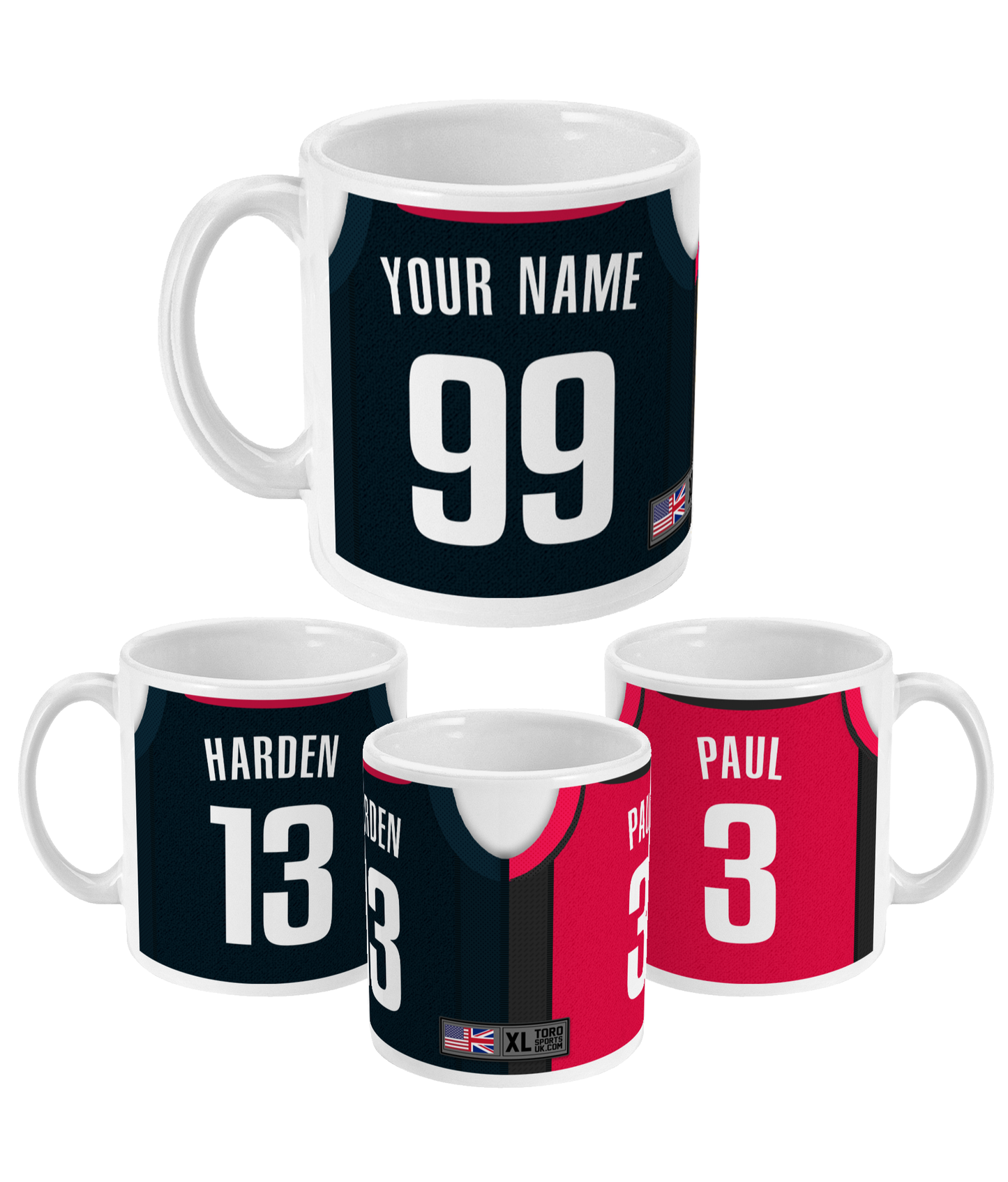 Houston - Custom Personalised Basketball Jersey Mug