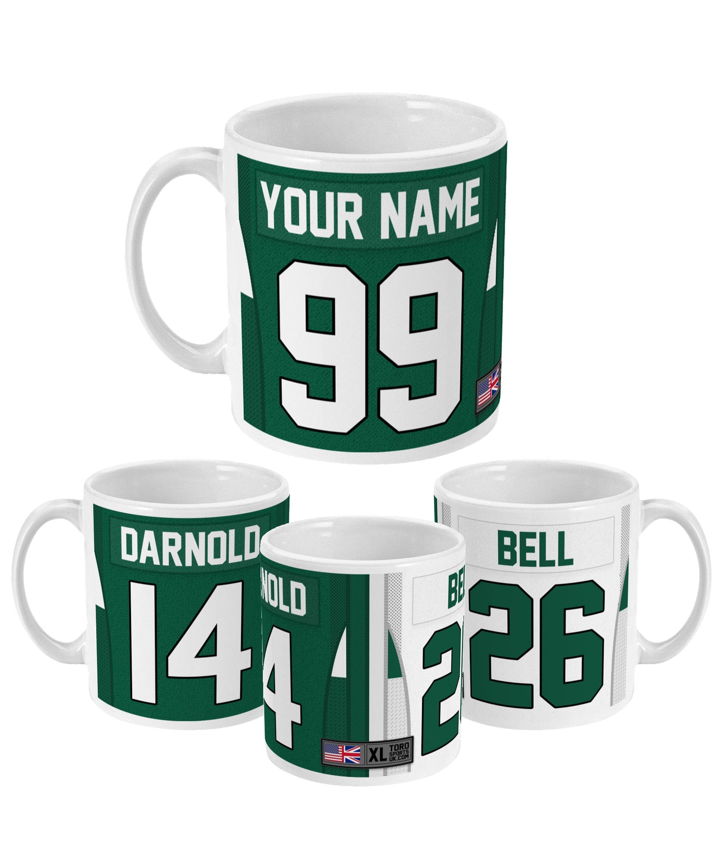 New York NYJ - Personalised Home/Road Mug