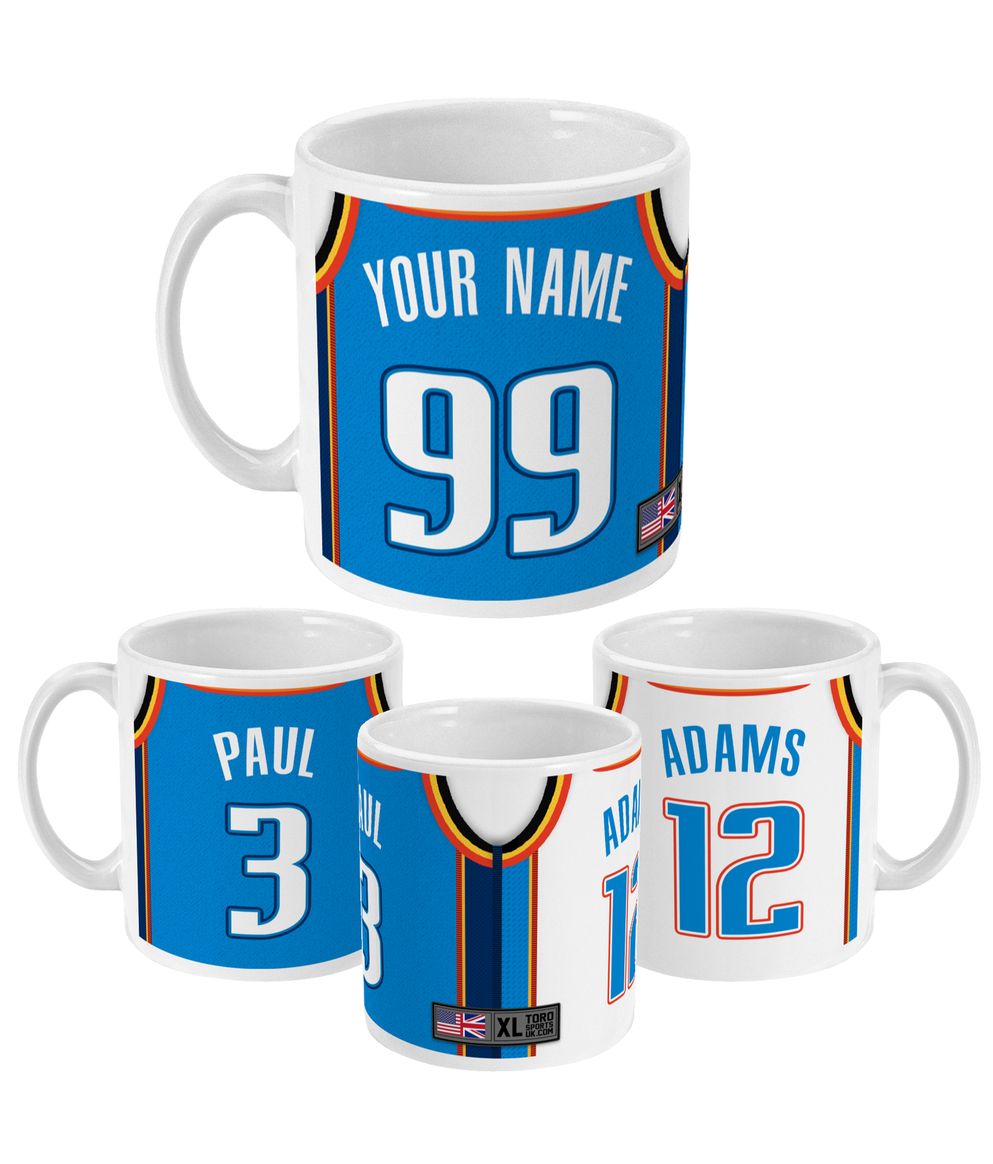 Oklahoma - Custom Personalised Basketball Jersey Mug