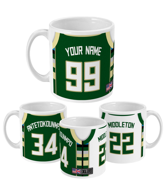 Milwaukee - Custom Personalised Basketball Jersey Mug