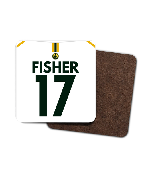 Wokingham Cricket Club Personalised White Shirt Coaster