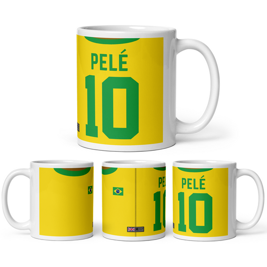Icon Series - Pele 70's Brazil Home Shirt Mug